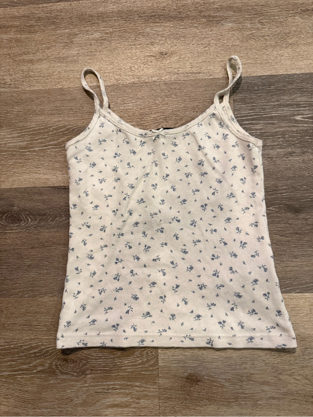 Brandy Melville Tank with Blue Floral Print